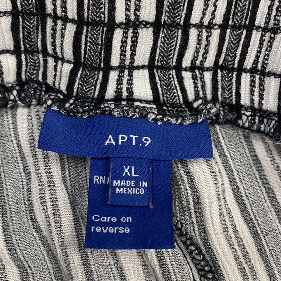 Apt. 9 Brand Ladies Crops/Pants Size XL Rayon Stripes Lightweight Elastic Waist - Picture 5 of 11